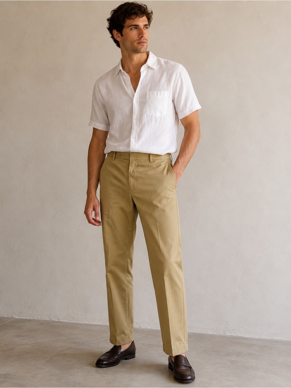 Banana Republic Men's Khaki Chinos 100% Cotton Size 36 30 Business Casual Modern